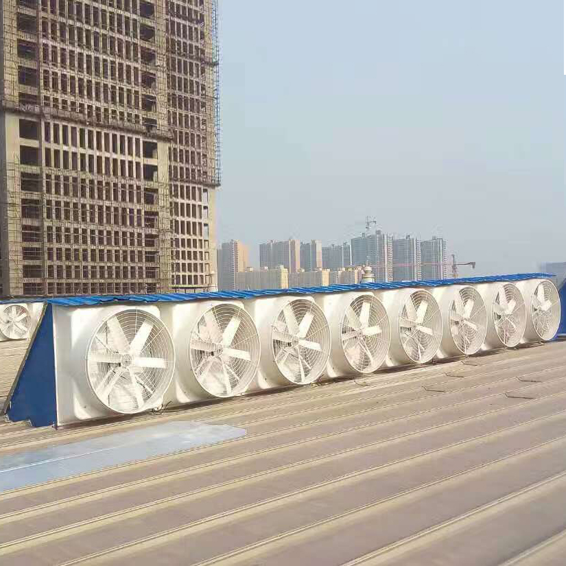 玻璃钢风机房顶安装实例7