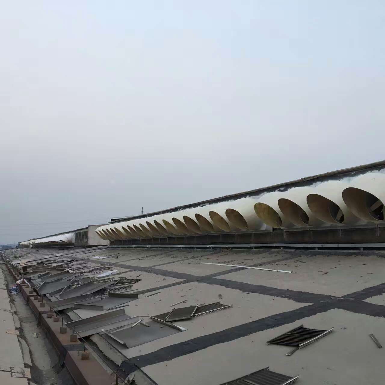 玻璃钢风机加弯头安装实例