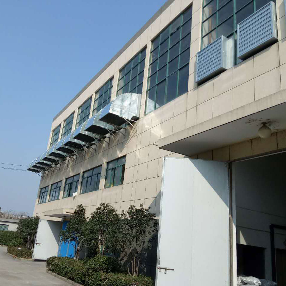 负压风机加弯头侧墙安装实例