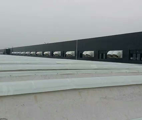 玻璃钢风机加弯头安装实例