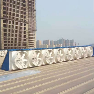 玻璃钢风机房顶安装实例7
