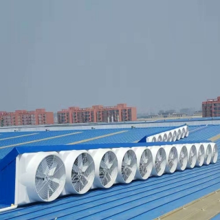 玻璃钢风机房顶安装实例